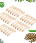 Wood Drawer Pulls Set Of 30 Unfinished Cabinet Handles With Screws For Drawers Dresser Wardrobe Replacement Hardware 5 Inch