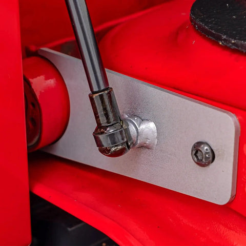 Close-up of Hydraulic Tailgate Assist For Chevy Silverado And GMC Sierra 1500 2500HD 3500HD 2007 To 2018 installation detail