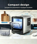 Premium Countertop Nugget Ice Maker Producing Sweet Chewable Pellets In Record Time With Heavy Duty 35 Pound Daily Output in compact design.