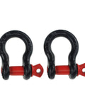 Heavy Duty Half Inch D Ring Bow Shackle With Screw Pin For Rigging And Towing Two Ton Working Load Limit Hot Dip Galvanized Forged Steel Two Pack.
