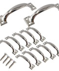 12Pcs 4 Inch Metal Gate Pull Handles Vintage Barn Door Pulls For Cabinets Drawers Doors Fences Garage And More With Mounting Screws