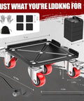 Heavy Duty Furniture Dolly Moving System For Up To 3000Lbs With 5 Wheel Brakes, 360 Degree Rotating Dollies, non-slip sliders