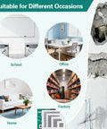 Drywall Repair Kit For Large Holes And Damaged Walls 25 Piece Patch Set With Scrapers Sandpaper And Gloves Includes 2x3 4x7 6x6 8x4 Inch Patches Quick Fix For Ceiling And Bathroom Walls visible with collage of school, office, factory, and home environments.