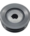 Built Tough Cast Iron Double Groove V Belt Pulley 4.25 Inch OD Bore 0.875 Inch Fits A 3L and 4L Belts with Standard Keyseat and Finished Bore, Static Balanced Sheave for Smooth, Reliable Power Transfer, front view
