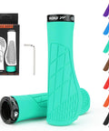 Grippy Ergonomic Bike Grips For BMX And Scooters, Non Slip Comfort Handlebar Grips With Soft Rubber, Great Wrist Support, Cyan