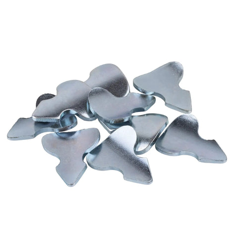 Heavy Duty Single Prong Steel Drawer Stops Pack Of 12 Antique Zinc Furniture Hardware pile of zinc coated steel stops