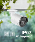 4K 8MP AcuSense PoE Bullet IP Camera For Indoor Outdoor Surveillance With Human And Vehicle Detection H265 Plus IP67 Weatherproof