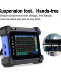 TO1112D Touch Screen Tablet Oscilloscope With Two Channel Handheld Digital Scope showing suspension foot design.