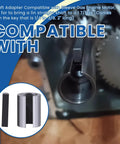 Heavy Duty Shaft Adapter From 1 Inch Straight Shaft To 1-7/16 Inch, Fits Gas Engine Pulleys, Includes 1/4 To 3/8 Inch Key, 2 Inch Long, Black, Sleeve Attachment For Easy Pulley Conversion on gas engine pulley