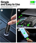 User plugging in the Road Warrior 400W Car Power Inverter 12V To 110V AC Adapter With 65W USB C Fast Charging Port into a car.