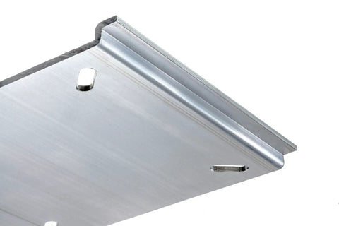 Close-up of Bench Style Aluminum Boat Seat Mount Plate For Jon Boats With Adjustable Seat Slide Kit showing the aluminum material