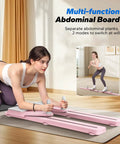Heavy Duty Pilates Board And Versatile Ab Trainer Kit engineered to level up your core routine, shown in pink with anti-slip handles.