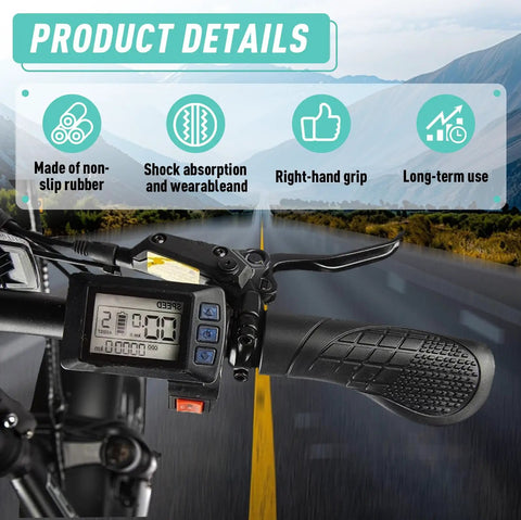 FT76X Half Twist Ebike Throttle With Waterproof Plug For 12V To 72V Controllers, Thumb Style Handle Fits Most E Bikes, Mountain, Folding And Cruiser Scooters, Easy Install, Durable Build, Smooth Ride, Quick Response