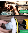 Person using 850W Mini Bench Grinder And Jade Polishing Machine For DIY Woodworking Jewelry Rock And Metal Crafting Station.