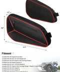 Waterproof Side Door Storage Bags For Polaris Slingshot 2015 To 2023, dual compartment organizer with SBS zippers, side view