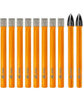 Diamond Drill Bits Kit Must Have For Ceramic Tile And Stone All In One Dry Bits 6mm 8 Pack And Carbide Bits 6mm 2 Pack