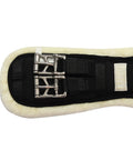 Memory Foam Dressage Girth With Sherpa Fleece Clik Buckle Black 26 Inch detail, ergonomic design with fleece lining
