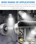 10W Magnetic LED Work Light With Flexible Gooseneck And Magnetic Base 1000 Lumen 6500K White Light used in machining tool setup
