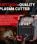 Plasma Cutter 55 Amp With Non Touch Pilot Arc And Large LED Display Pro Grade Dual Voltage 110 To 220 Volt IGBT Inverter