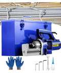 Beefy Automatic Hydraulic Rebar Cutter For Fast 4 To 20 mm Steel Bar Cutting, tool kit with gloves and accessories displayed