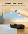 Smart Robot Vacuum And Mop With Self Empty Dock No Fuss Hands Free Cleaning Up To 9 Weeks 10000Pa Suction Q7 M5 Plus in action on carpet
