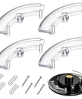 Two Pack Post Top Fitter Hardware Kit With Clear Wing Clamps For Outdoor Light Posts Includes Four Clamps Four Screws And Four Springs