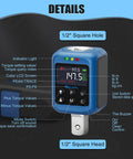 Digital Torque Adapter For Half Inch Drive Turns Your Torque Wrench Into A Precision Tool With Peak And Trace Modes