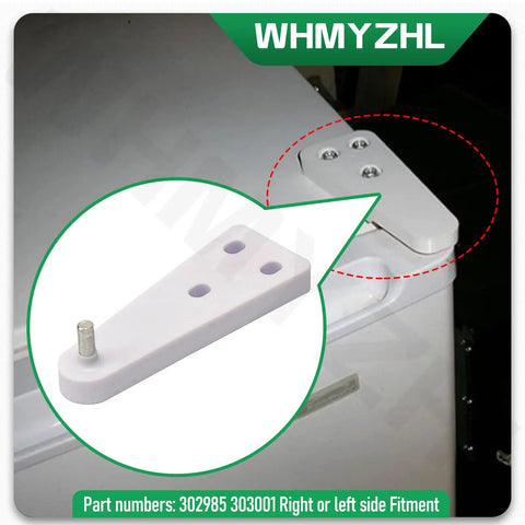 Mini Compact Freezer Top Hinge Replacement Right Or Left Side White Fits Most Small Freezers Up To 35 Lbs Weight Capacity