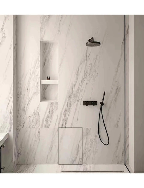 Heavy Duty Stainless Steel Concealed Hinges For Seamless Hidden Access Panels And Tile Ready Inspection Doors With Hassle Free Install And Smooth Swing For Bathrooms And Utility Rooms 60 X 100 Cm in modern marble shower.