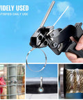Stainless Steel Cable Tie Gun Kit With 200 Metal Zip Ties In Two Sizes And Tensioning And Cutting Tool For Garden Farm Fence Projects Chicken Coop And Privacy Yard Fence Reinforcement Or Repair
