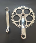 Chrome Wide Crank With 44T Sprocket For 410 Chain On 26 Inch Cruiser Bikes, 165mm Arm, Nine Sixteenth Inch Pedals, Fits 44mm Bottom Bracket