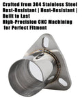 Need To Fix That Rattle This Universal Semi Direct Fit Exhaust Converter Pipe 2.5 Inch OD T304 stainless steel, high-precision CNC machining.