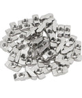 Nickel plated heavy duty carbon steel T nuts from 40 Series Aluminum T Slot Nuts And M6x16 Screws Kit For European 4040 Profile
