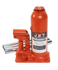 Heavy Duty 5 Ton Hydraulic Bottle Jack With Handle Real Deal Lifter Built Like A Tank For Auto Repair Grind And Solid Garage Hogging Ansi Certified Safe High Lift, red steel construction.
