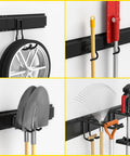 64 Inch Wall Mount Tool Storage Rack With 15 Piece Heavy Duty Steel Yard And Garden Tool Organizer Holds Up To 550 Pounds