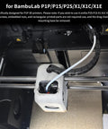16.9in Opening Type Drag Chain Kit For P1P P1S P2S X1 X1C, installed on a 3D printer, showing cable organization and flexible chain.
