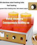 Heavy Duty Commercial Electric Steamer With Independent Water Supply And Dry Burn Alarm Precise 30 To 110 C Temperature Control High Capacity Bun Steamer With Controls
