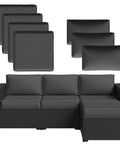 Thick Outdoor Patio Cushions Set Of 4 For All Weather Furniture Splashproof And Fade Resistant Replacement Couch Cushions