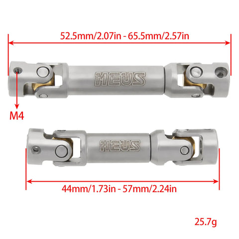 Beefed Up Front And Rear Driveshafts For Redcat Ascent-18 1 18 RC Crawler Upgrade Kit with specifications and measurements