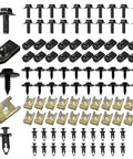 Heavy Duty Car Body Screws And Bolts Set 100 Pieces For Bumpers Fender Bolts Splash Shield Retainers U Nuts Kit Universal