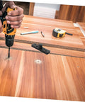 Installing Hidden Door Pivot Hinges 2Pcs Rotating Stainless Steel Concealed Hardware on wooden door panel