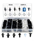 Must Have Car Plastic Rivet Clips Kit 100 Pcs In Six Sizes For Bumpers And Interior Panels Nylon Retainer Clip Set