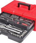 256 Piece Mechanics Tool Set With 72 Tooth Low Profile Ratchet And 2 Drawer Tool Box Pro Grade All In One Kit For Auto Home And Shop Projects