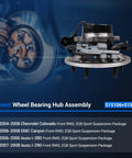 Front Wheel Hub And Bearing Assembly 515106 515107 For 04-08 Chevy Colorado, 06-08 GMC Canyon, 06 Isuzu I-280, 07-08 I-290