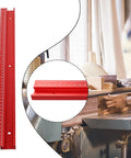 Red Aluminum Alloy 45 Degree T Track Miter Slot Fixture For Router Table And Table Saw Jig Guide with woodworking setup