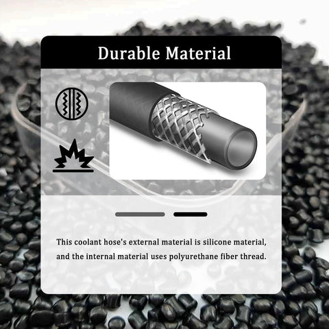 Automotive silicone heater hose, 3/4 in ID, 5 ft length, braided exterior for coolant system