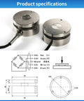 Hardworking Workhorse Load Cell Sensor With Indicator Display For Compression Force And Weight Measurement Industrial Grade Pressure Scale Sensor With Dual Relay Outputs And Peak Recording 0 To 2T Capacity Heavy Duty Bellows Design, stainless steel