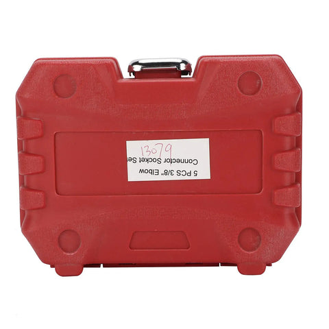 Top Notch Elbow Connector Socket Set For Car Repair That Slips In Where Regular Tools Can Not Go With 5 Sockets From 12mm To 22mm Drive Fitting Kit, red case
