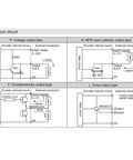 Wiring diagrams for Incremental Rotary Encoder With Solid Shaft For 3 Phase Motion Control 30Khz Readout 5 To 24V DC Supply module.