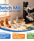 Top Tier Mini Metal Milling Machine And Vertical Mill Lathe With Slick Electroplated Body 36 Watt Motor Cranking 20000 RPM with a precision vise.
